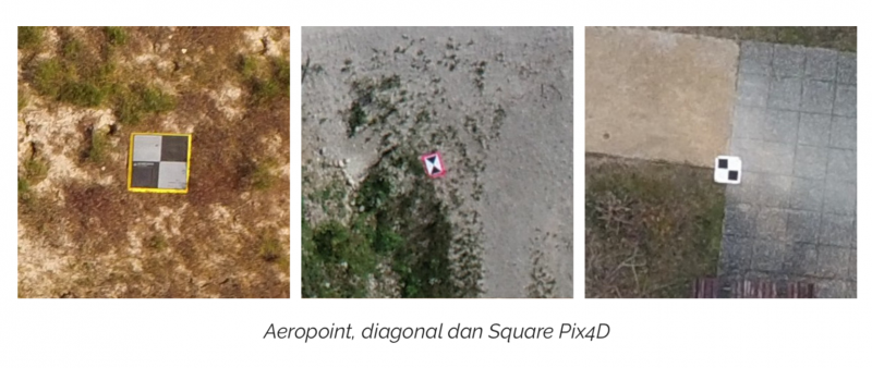 cara deteksi gcp otomatis aeropoint diagonal square pix4d