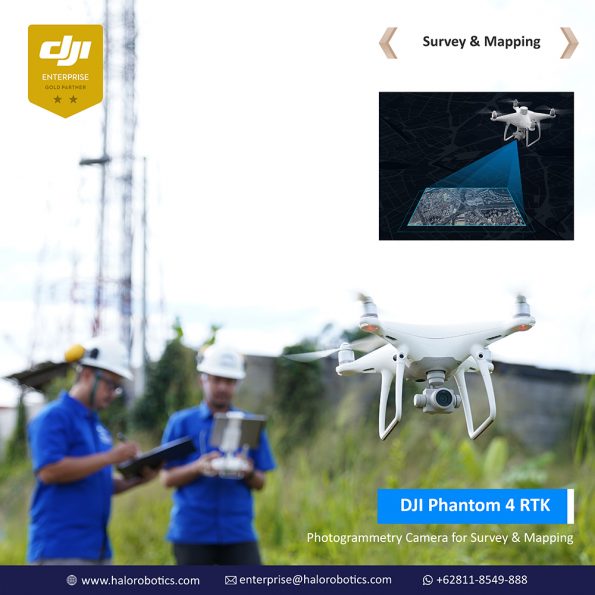 Drone DJI Phantom 4 RTK untuk survei dan pemetaan