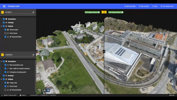 5 Fitur Terbaru PIX4Dcloud - Visualisasi Perkembangan Site Konstruksi Berupa 3D, Comparison Tool untuk Visualisasi Perkembangan Site