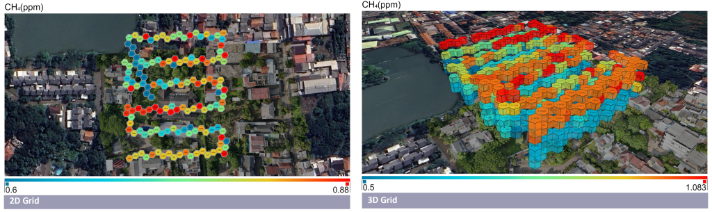 Top 3 Methane Sensor Results Sniffer4D Nano2+ di Indonesia - 2D & 3D Grid - Halo Robotics