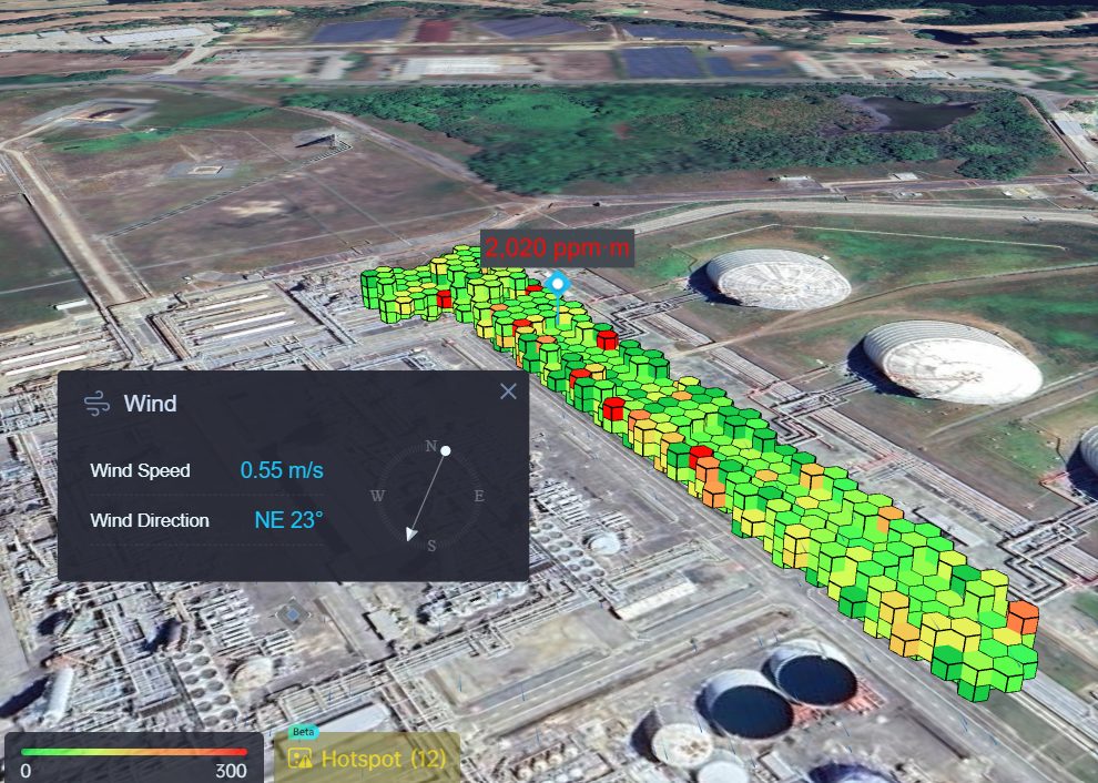 MetScan: Alat Deteksi Kebocoran Gas Berbasis Drone - piperack - 3d grid - beltscan - Halo Robotics